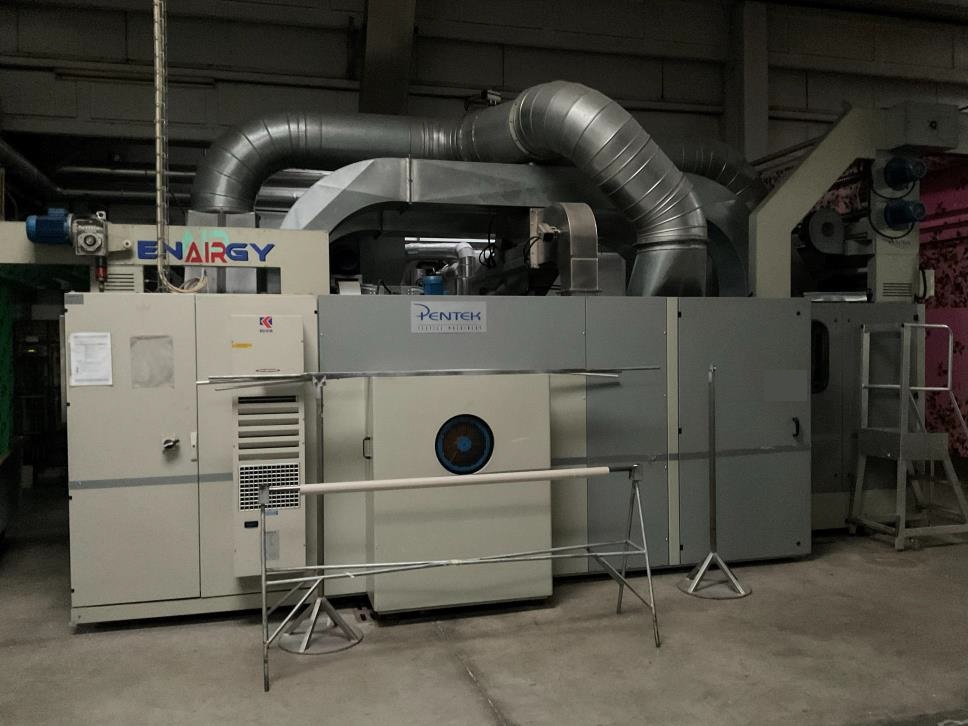 1 PENTEK Continuous machine for Drying, Steaming and Tumbling in open width and rope form mod. ENAIRGY 